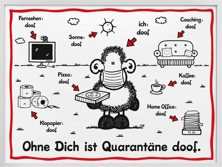 Produktbild Sheepworld Quarantäne doof (120 x 100 cm)