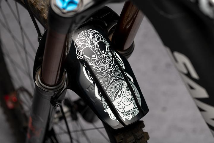 Actual product image Dyedbro Mud Guard Decals FOX 36-38 STD (Rear mudguard)