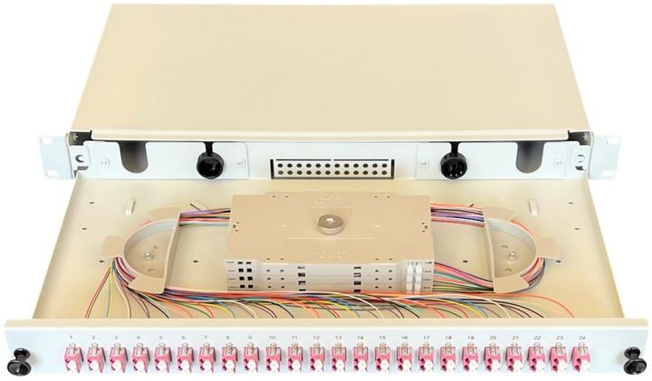 Actual product image Paschke Splice box/patch panel 48.30cm (19") 24x LCd OM4 PINK 443305-4K-24SA