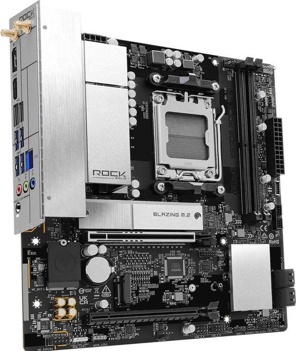 Actual product image AsRock MB AMD AM5 B850M Rock WiFi 6 (AM5, AMD B850, mATX)
