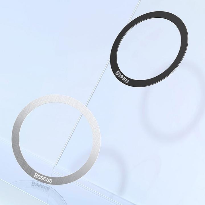 Actual product image Baseus Halo Series Magnetic Metal Ring2pcs/packSilver