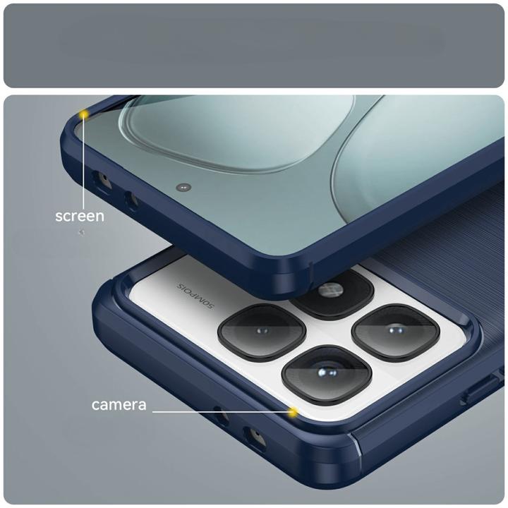 Actual product image Cover-Discount Xiaomi 14T Pro - Metal Carbon Look Cover (Xiaomi 14T Pro)