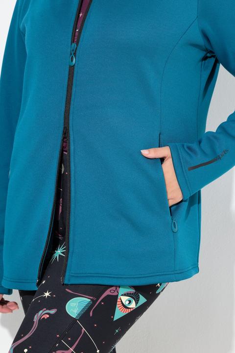 Produktbild Ulla Popken Funktions-Sweatjacke, Webfellfutter, Stehkragen, Langarm (60)