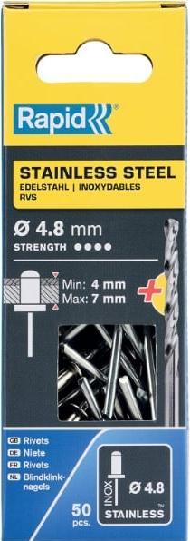 Image du produit Rapid Rivets aveugles en acier inoxydable Ø 4,8 x 10 mm
