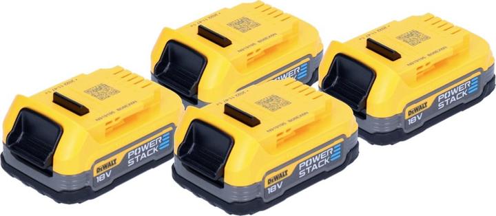 Productafbeelding DeWalt Accuset DCBP 034 E4 4x Powerstack accu 18 V 1,7 Ah / 1700 mAh XR Li-Ion - met laadindicator (18 V)