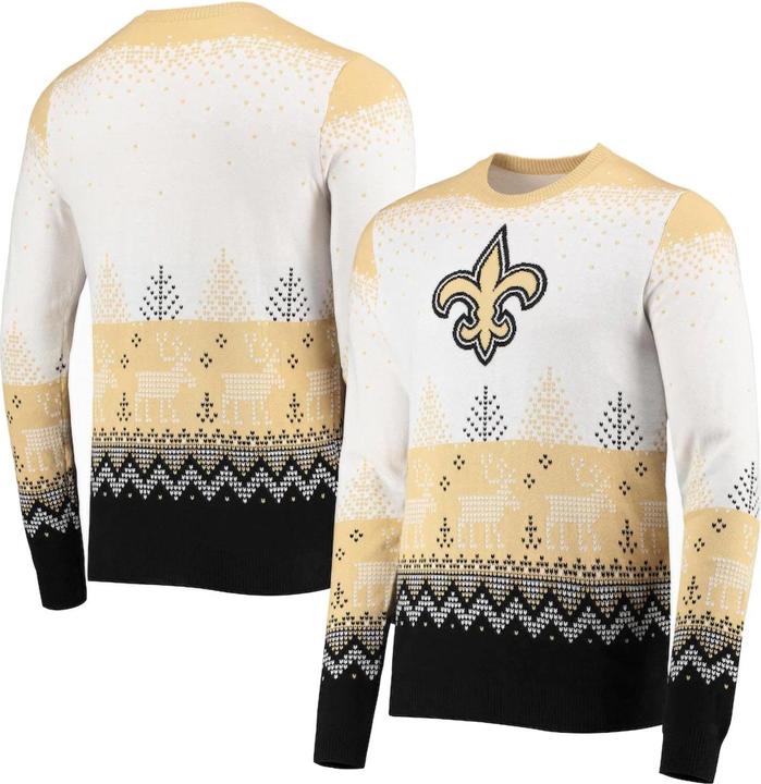 Actual product image Foco NFL Ugly Sweater XMAS Knit Sweater New Orleans Saints - M (M)