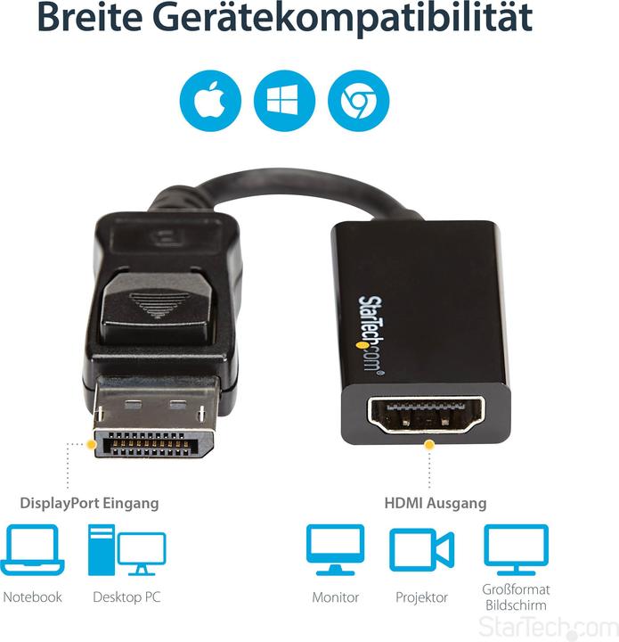 Produktbild StarTech DisplayPort auf (HDMI, 21.50 cm)