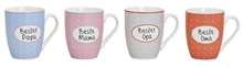 Actual product image No Name Set of 4 Best Mum/Dad/Grandma/Grandpa Mugs, assorted, 300ml (300 ml, 4 x)