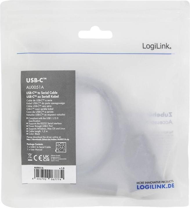 Image du produit LogiLink AU0051A Câble USB2.0 Type-C USB (1.20 m)