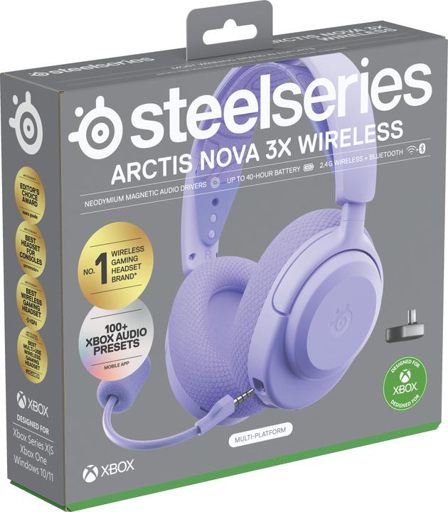 Produktbild SteelSeries Arctis Nova 3XW Lavender (Kabellos)