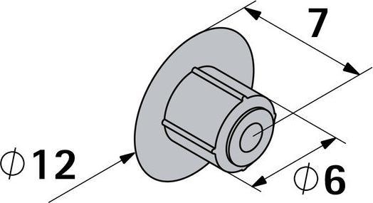 Image du produit Hettich Abdeckkappen 6 mm wei, 20 Stck