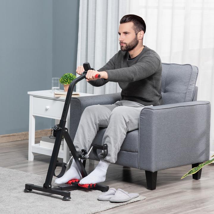 Actual product image Homcom Pedaltrainer Stahl Schwarz