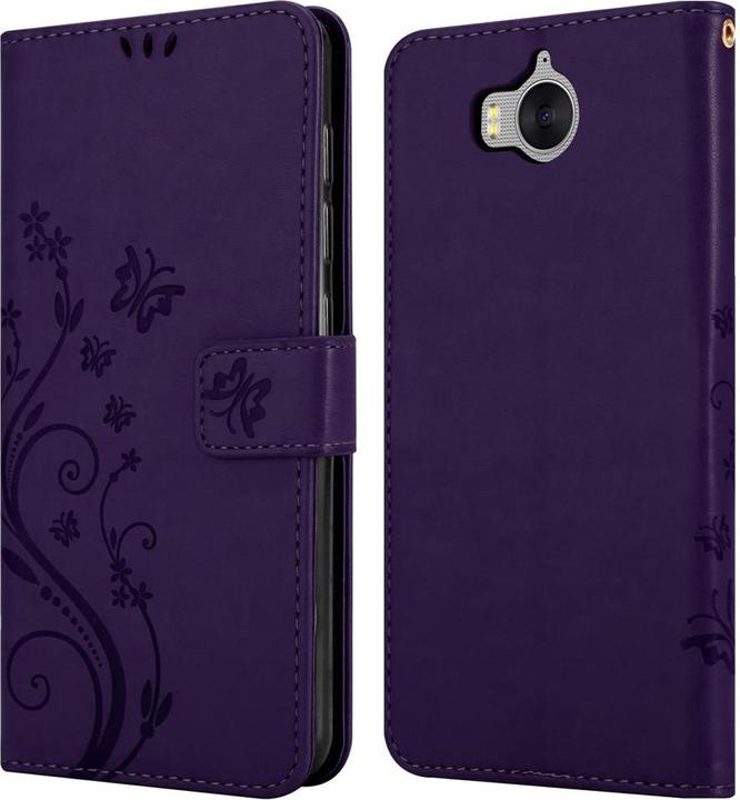 Produktbild Cadorabo Flower Book Cover (Huawei Y6 (2017), Huawei Y5 (2017))