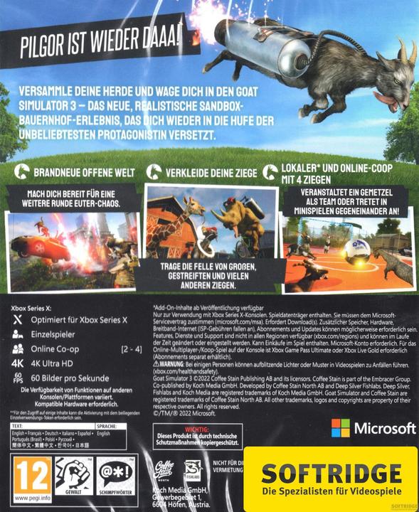 Actual product image Plaion Goat Simulator 3 Pre-Udder Edition (Xbox Series X, DE)