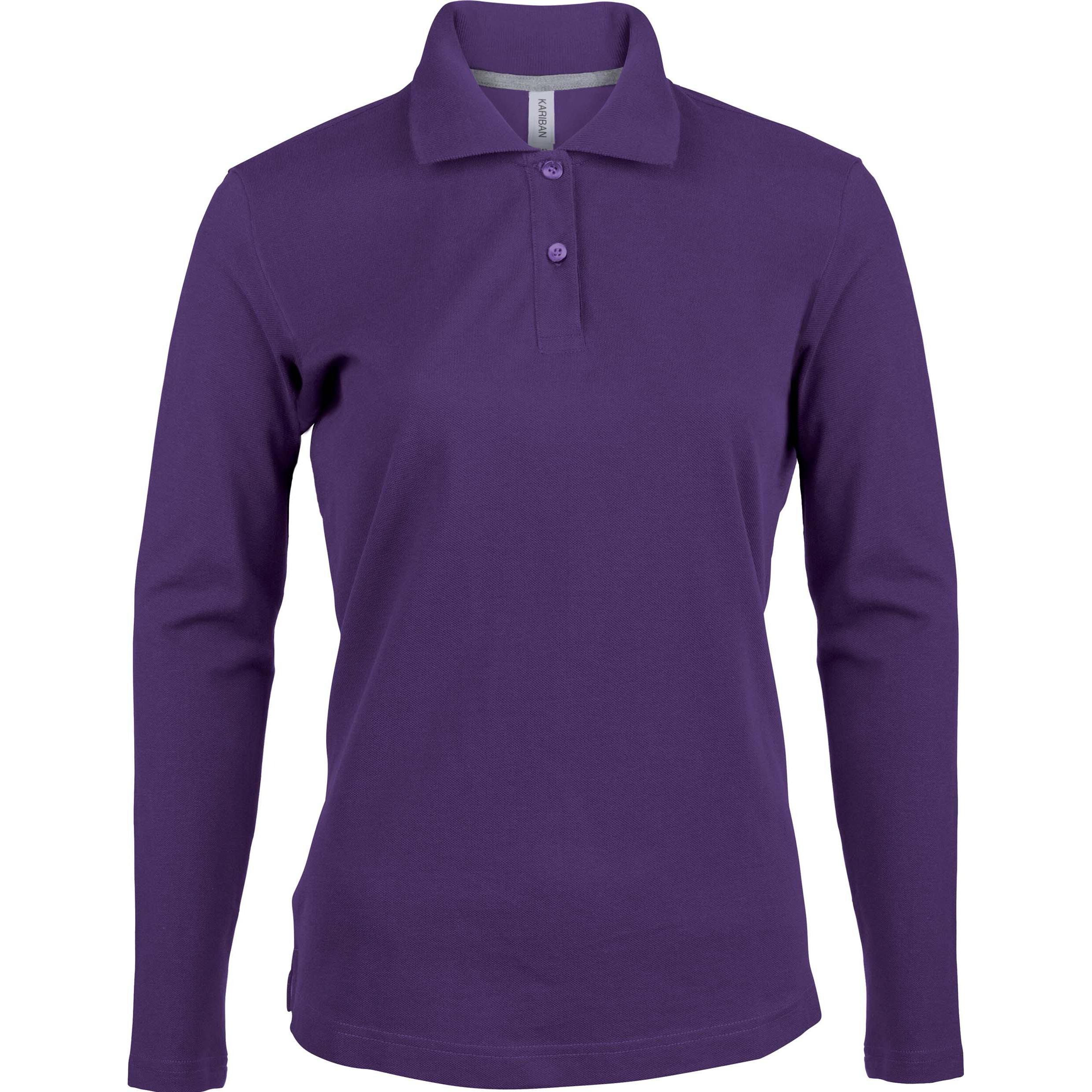 Thumbnail - Kariban, Damen, Shirt, langarm-polohirt für en, Grau, (S)