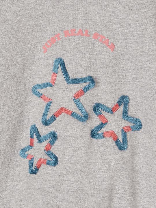 Actual product image Vertbaudet Mädchen Sweatshirt mit Recycling-Polyester, Blumen oder Sterne (86)