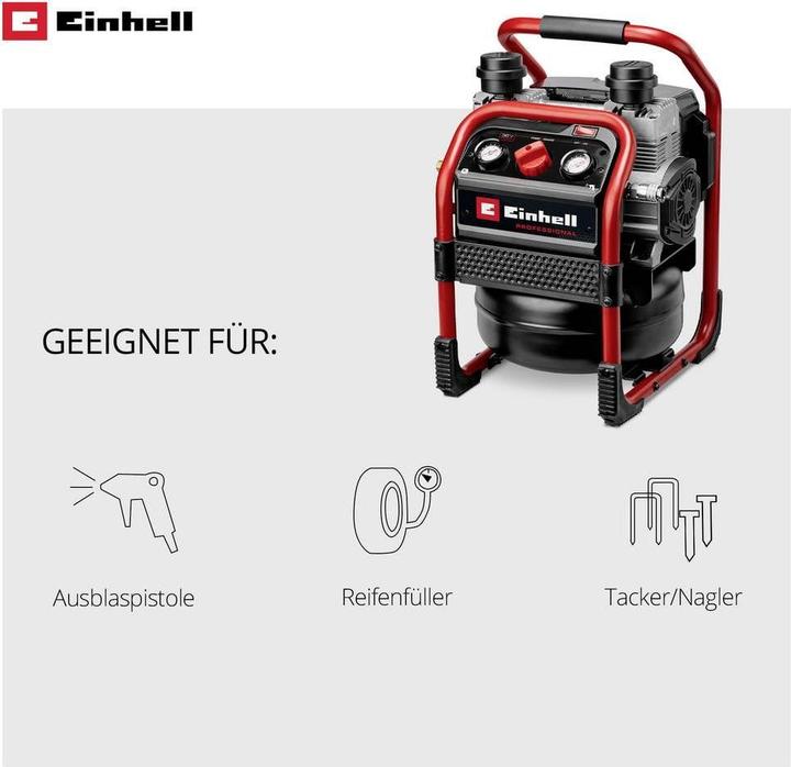 Produktbild Einhell PROFESSIONAL Akku-Kompressor SILENZZO 36/210 4020380 (8 l, 8 Bar)