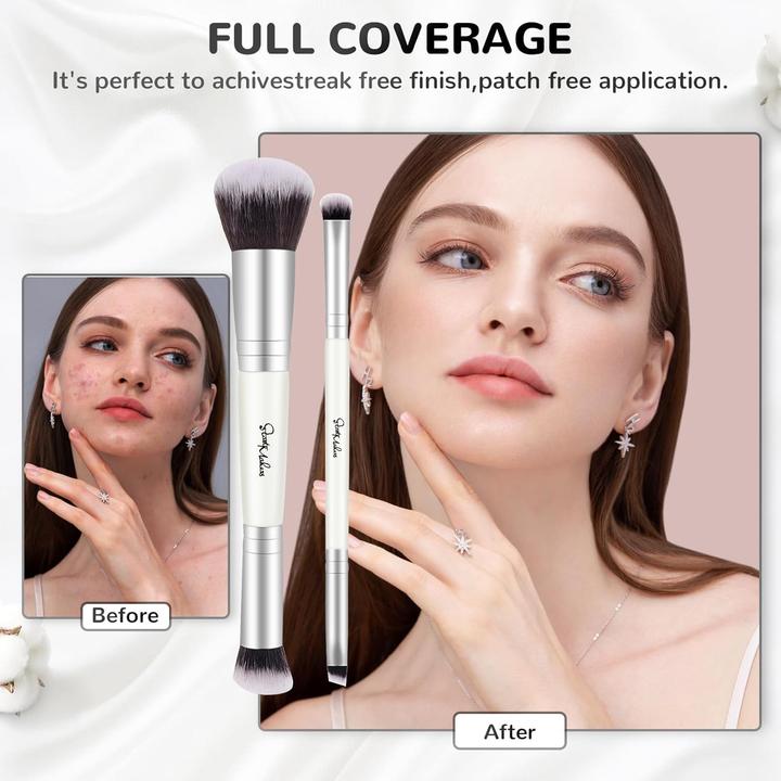 Actual product image Start Makers Make Up Pinsel Concealer Foundation Doppelseitig 2 Stück (Set)