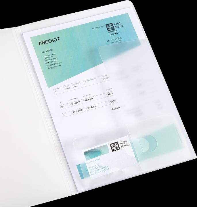 Produktbild Elba Angebotsmappe image basic, für DIN A4, farblos für ca. 70 Blatt, PP 0,5 mm, Ablage im Ordner möglich (A4, 1 x)