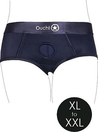 Actual product image Ouch! Vibrating Strap-on Brief - XL/XXL