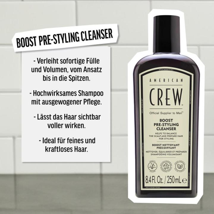 Image du produit American Crew Boost Pre-Styling Cleanser, 250ml (250 ml, Shampoing liquide)