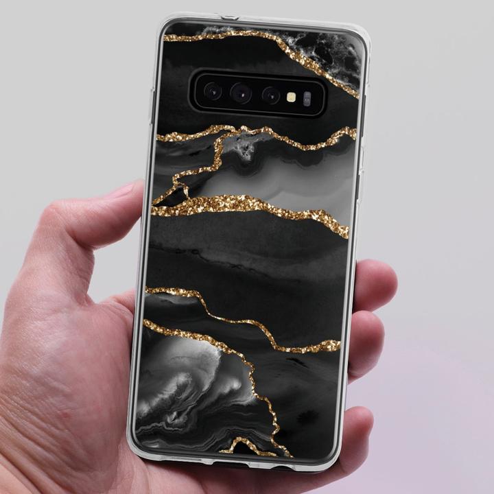 Produktbild DeinDesign Silikon Hülle für Samsung Galaxy S10 Plus Handyhülle Case Smartphone Schutzhülle Glitzer Look (Samsung Galaxy S10+)