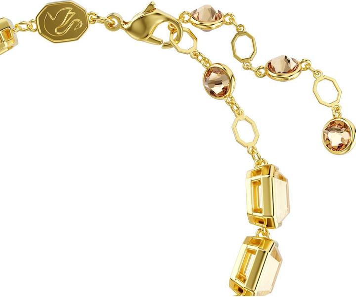 Produktbild Swarovski Millenia Tennis Armband Oktagon Schliff Karamell Goldlegierungsschicht (21.50 cm, Swarovski Metall)