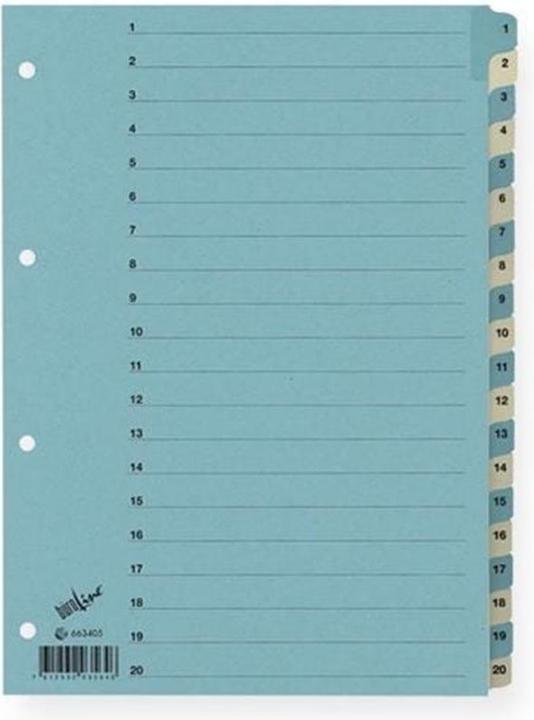 BüroLine Répertoire en carton bleu/beige A4
