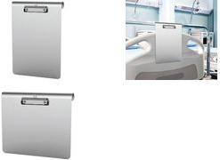 Maul Clipboard medic, aluminium, A4 landscape, silver Metal clamp, clamping width: 8 mm, silver anodised