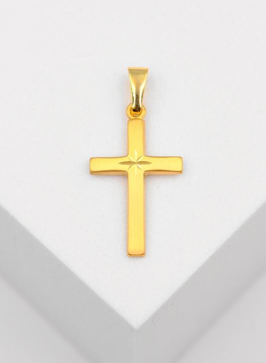 Image du produit Muau Pendant cross yellow gold 750, 26x12mm (Or jaune 750/18K)