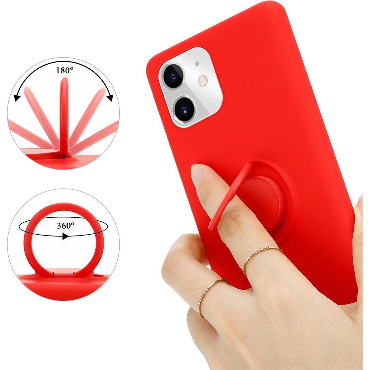 Thumbnail - Cadorabo TPU Liquid Ring Silicone Case Hülle (Apple iPhone 11), Smartphone Hülle, Rot