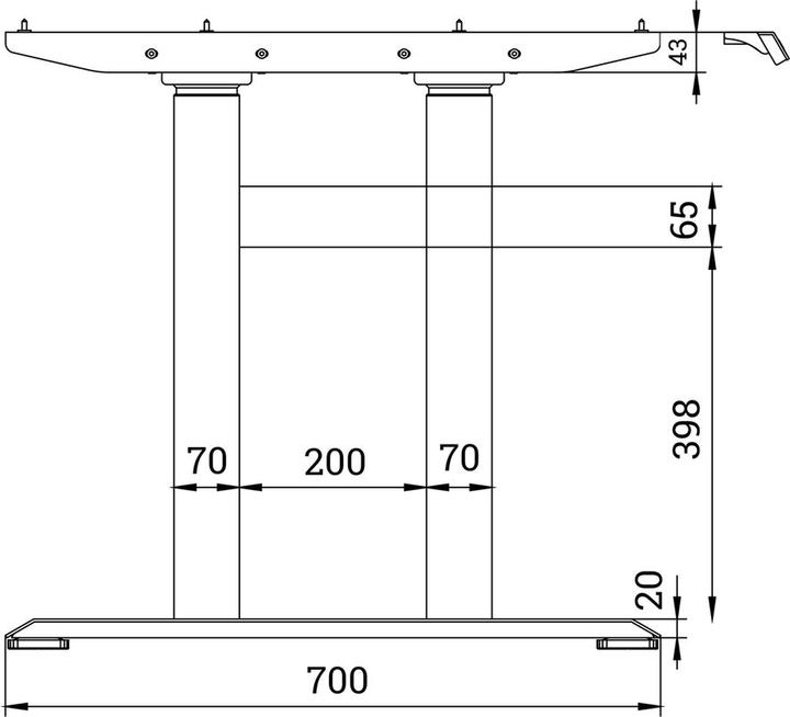 Actual product image OK-Line Elektro-Tischgestell SOLID 450, schwarz