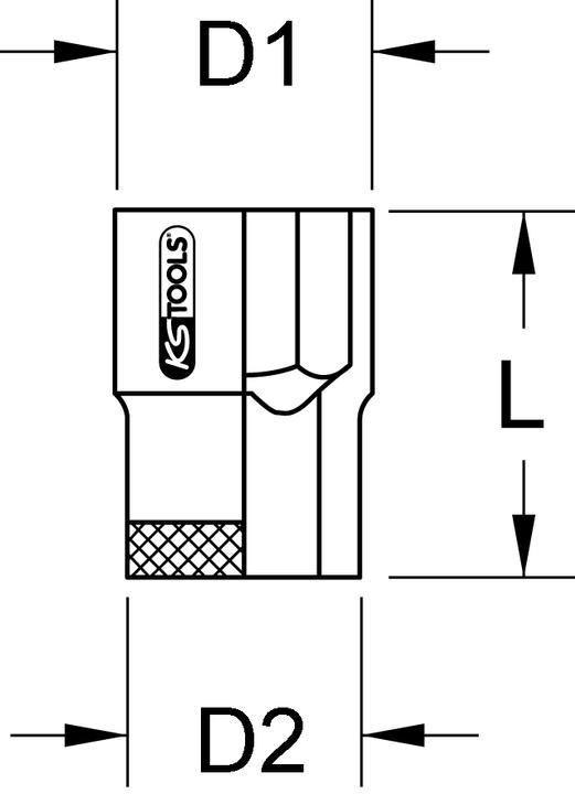 Actual product image KS Tools BRONZEplus socket 1/2" (1")