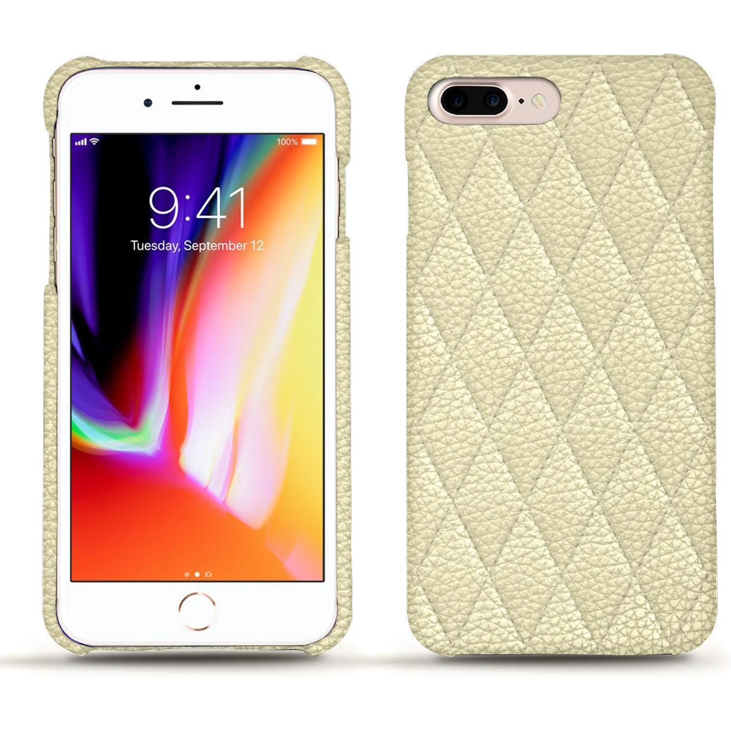 Thumbnail - Noreve Lederschutzhülle (Apple iPhone 8 Plus), Smartphone Hülle, Weiss