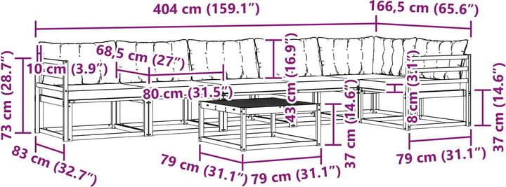 Produktbild vidaXL Outdoor-Sofa