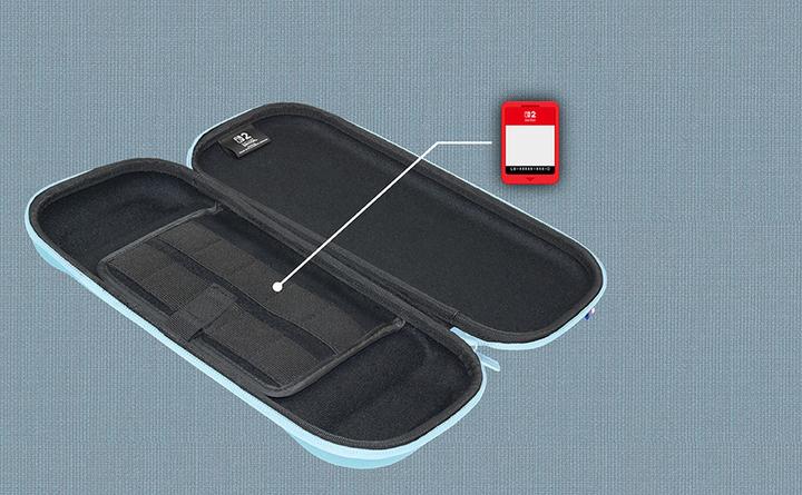 Productafbeelding HORI SWITCH 2/SWITCH Custodia Tough Pouch Slim Azzurro (Switch 2)