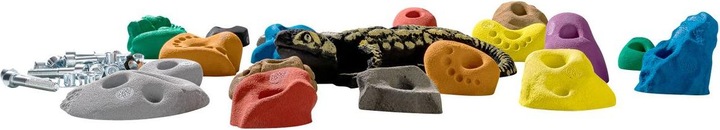 Produktbild Kletterbude Klettergriffe Kinder Komplettset StarterKids Vielfalt (Bunt)