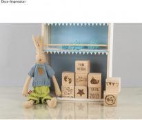 Image du produit Rayher Cubes en bois, naturel, 9 pièces