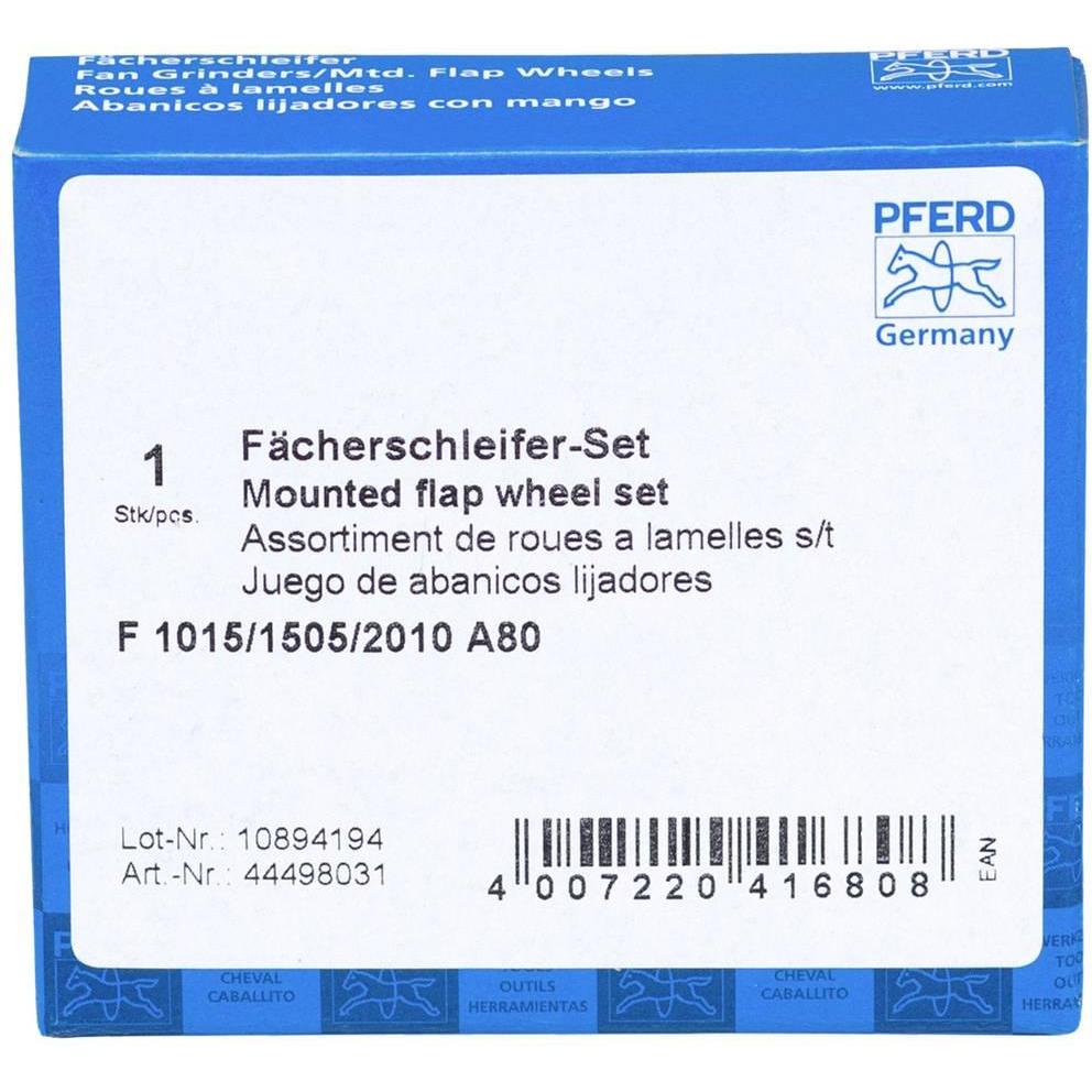 Thumbnail - Pferd, Schleifmittel, Fächerschleifer-Set Korund A 80 (80)