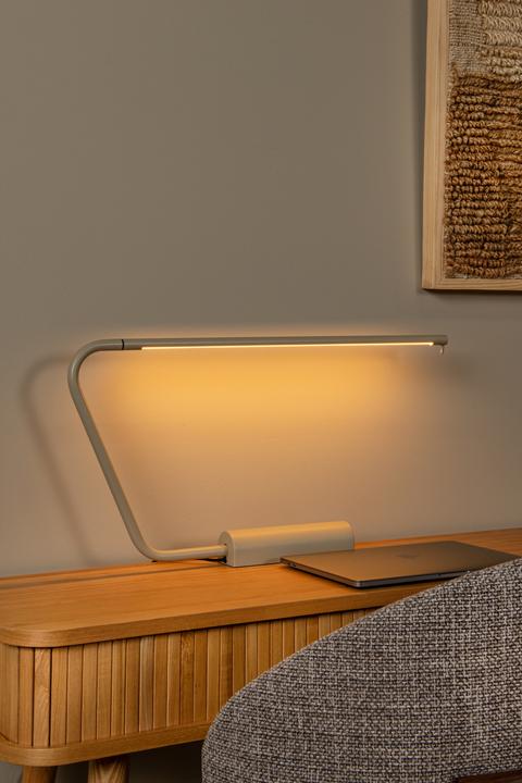 Actual product image Lucide MADISON LED Schreibtischlampe 6,5W dimmbar Steuerbare Lichtfarbe Modern Taupe 44503/06/41 (650 lm)