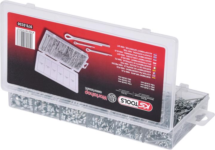 Produktbild KS Tools Sortiment Splinte, 1000-tlg.