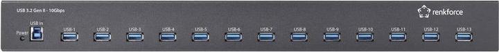 Actual product image Renkforce 483 mm (19") Rack Mount 13-Port USB 3.2 Gen 2 Hub 13 Port USB 3.2 Gen (USB-A, 13 ports)