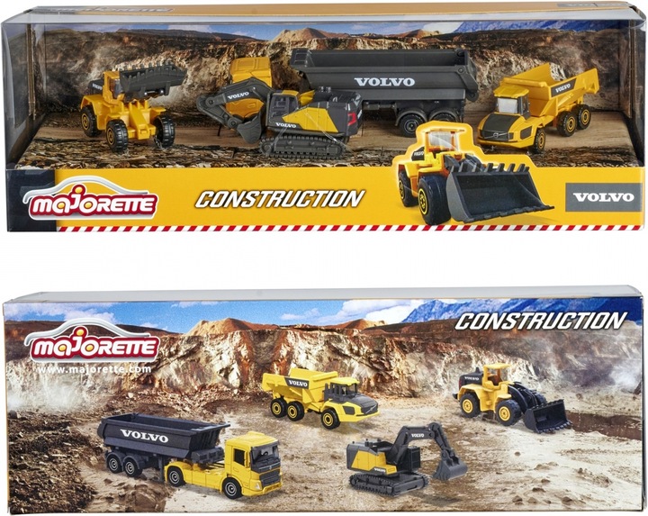 Actual product image Majorette Volvo work vehicles gift box