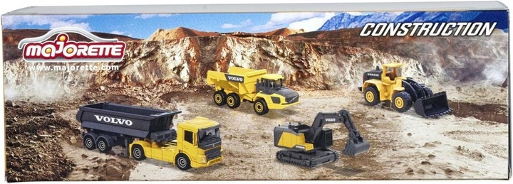 Actual product image Majorette Volvo work vehicles gift box