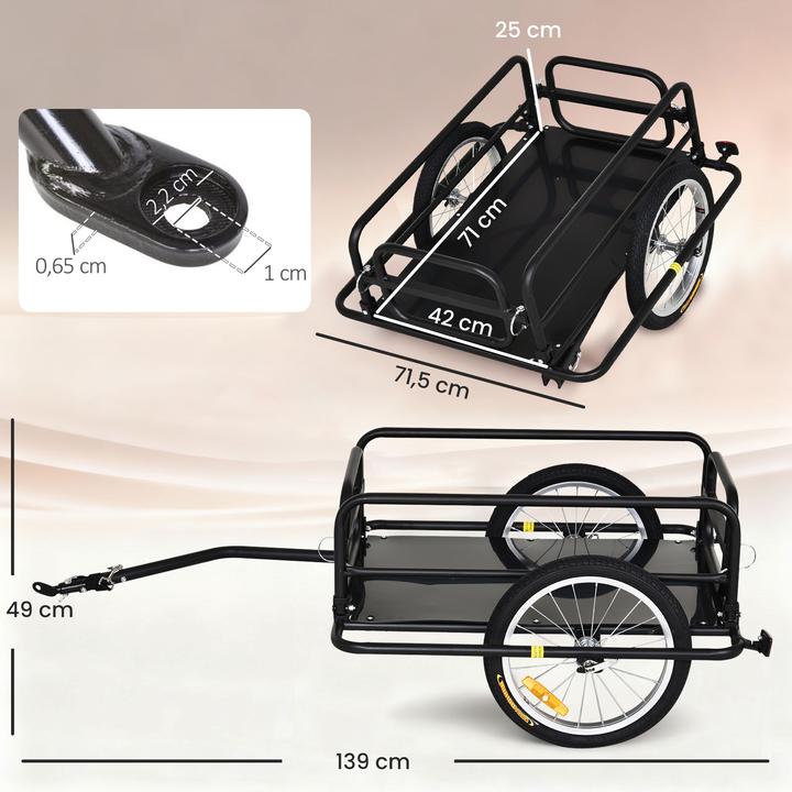 Actual product image Homcom Foldable cargo trailer