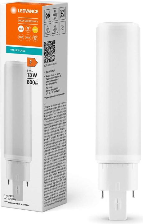 Immagine prodotto Ledvance Lampada compatta a LED (G24q-1, 6 W, 600 lm, 1 x, F)