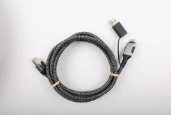 Produktbild Dexlan USB-C/A to RJ45 active GigaLAN NIC CABLE - 2m (USB-C, RJ45 (1x))