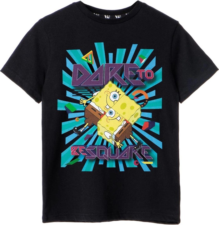 Actual product image Spongebob Squarepants Boys Dare To Be Square T-Shirt (104)