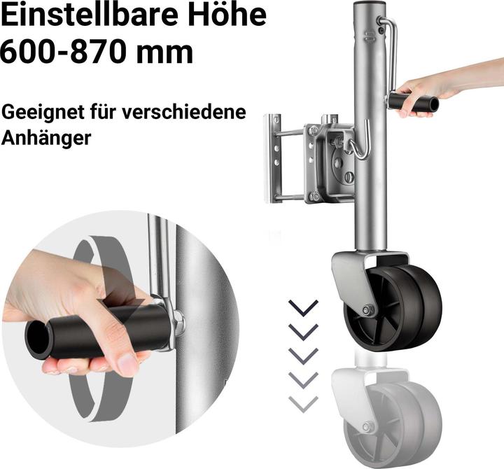 Produktbild Wiltec Doppelstützrad