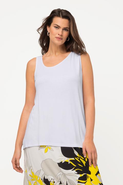 Produktbild Ulla Popken Top, Classic, asymmetrischer V-Ausschnitt, ärmellos (50, 52)